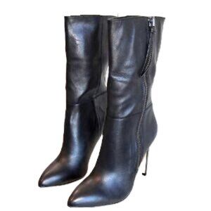 Neiman Marcus Black Women's Leather Boots